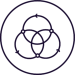 three intersecting circles