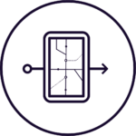 phone illustration with a map